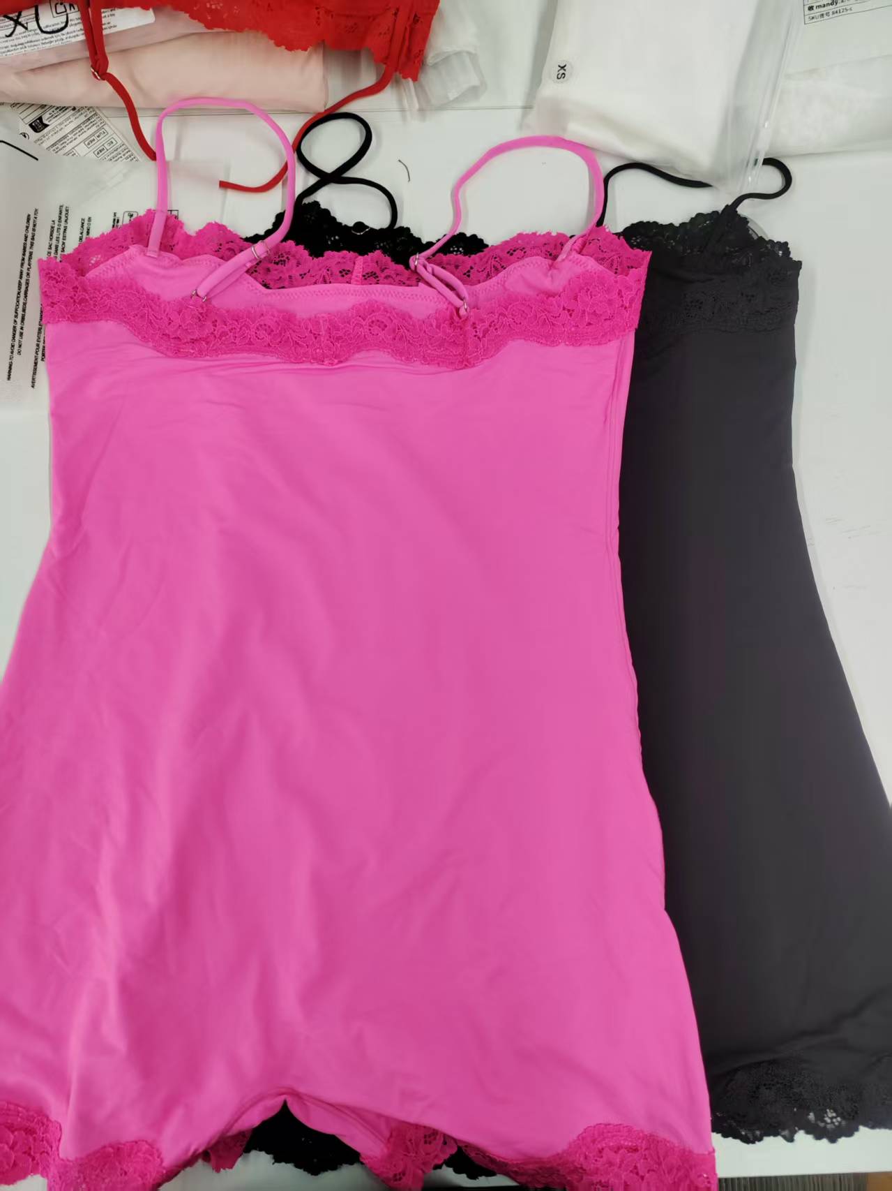 Lace-Trim Boyshort Bodysuit colour selection